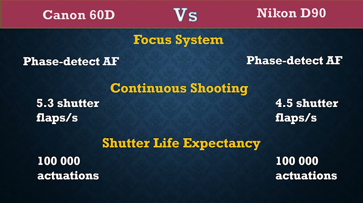 So sánh nikon d90 và canon 60d năm 2024