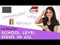 How to Sign School Levels in American Sign Language for ASL Beginners