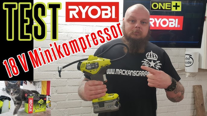 attribut sammenhængende katalog Ryobi One+ 18V cordless high pressure inflator user review - YouTube