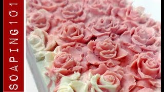 Rose Soap with the Clyde Slide Swirl | Soaping101