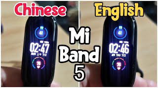 Mi Band 5: cara tukar chinese language ke English language
