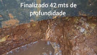 Perfuração finalizada 42 mts 