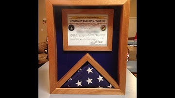 Flag and Certificate Display Case