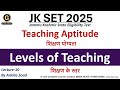 Levels of Teaching MCQs in Teaching Aptitude | JKSET Paper 1 2025 Preparation