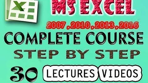 Sir Faisal Lecture 27 to 30 - step by step Complete MS Excel Tutorial in Pashto (A to Z)