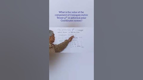What is the component g22 of conjugate Metric tensor in spherical polar co-ordinates?