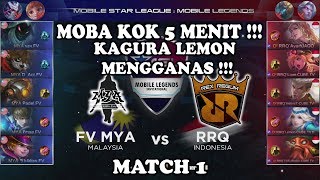 Moba Kok 5 Menit !! FV MYA vs RRQ MSL: Mobile Legends Season 1 - Week 2 Match 1