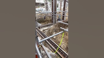Column and Footing tie beam form installation