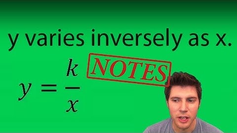 Inverse Variation Notes