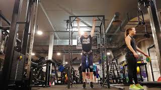 Weighted Pullups PR - 99 KG / 218 LBS for 9 Reps (age 36 - oct 2018)
