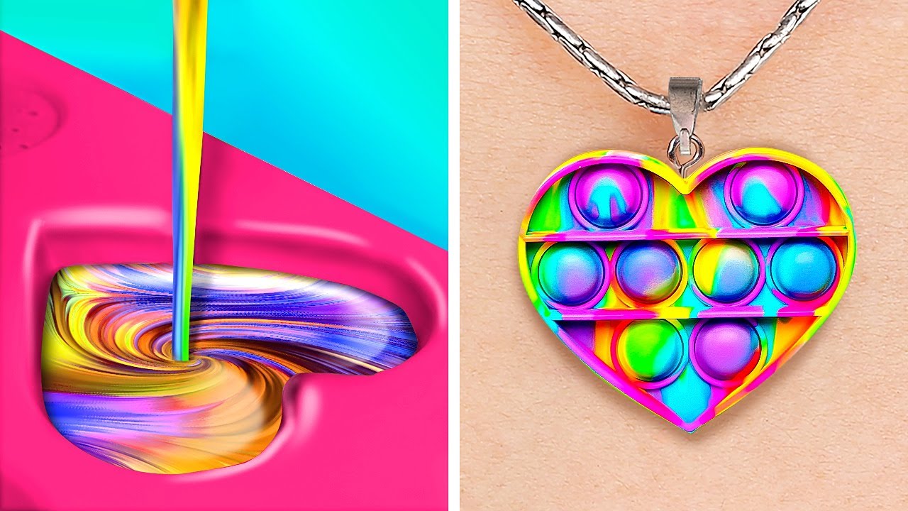 Cheap And Colorful DIY Jewelry And Mini Crafts With 3D-Pen, Epoxy, Glue Gun And Clay