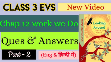 EVS chap 12 work we do,Part-1,Ques & Answer in hindi work we do in hindi,class 3 evs  @SS Study