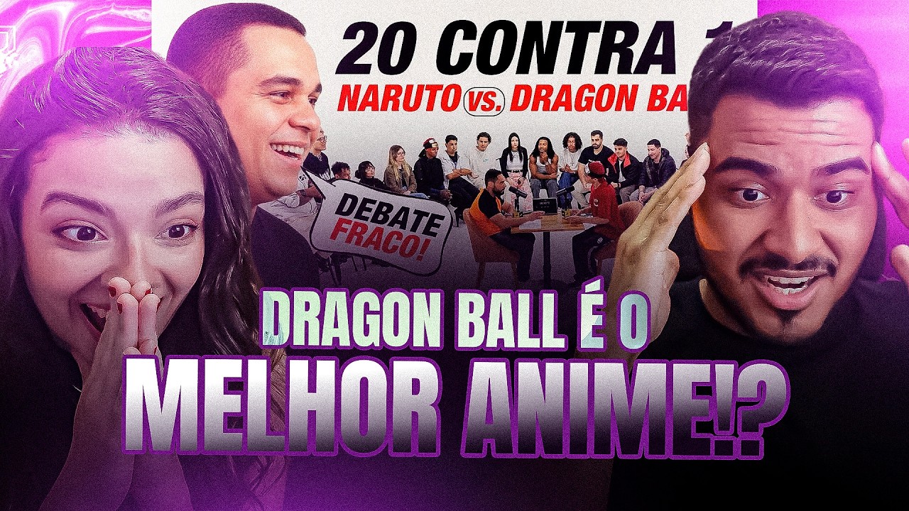 CASAL REAGE: MINHA RESPOSTA - 1 FÃ DE DRAGON BALL X 20 FÃS DE NARUTO ‪@noodtvoficial‬