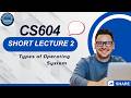 CS604 Short Lecture 02 | Types of Operating System | VU Pakistan