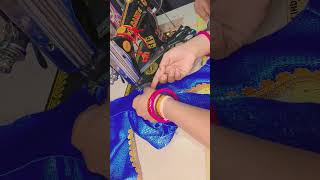 ब्लाउज कैसेअटैच करें । sleeves attach karna। #diy #sewing #blouse #viral #shortvideo