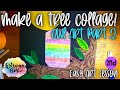 Owl Marker Print Collage Part 2: Make a collage tree! Easy Art Lesson for Homeschools and Classrooms
