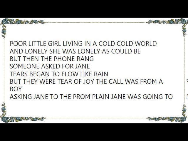 Watch B.J. Thomas - Plain Jane Lyrics on YouTube Watch B.J. Thomas - Plain Jane Lyrics on YouTube