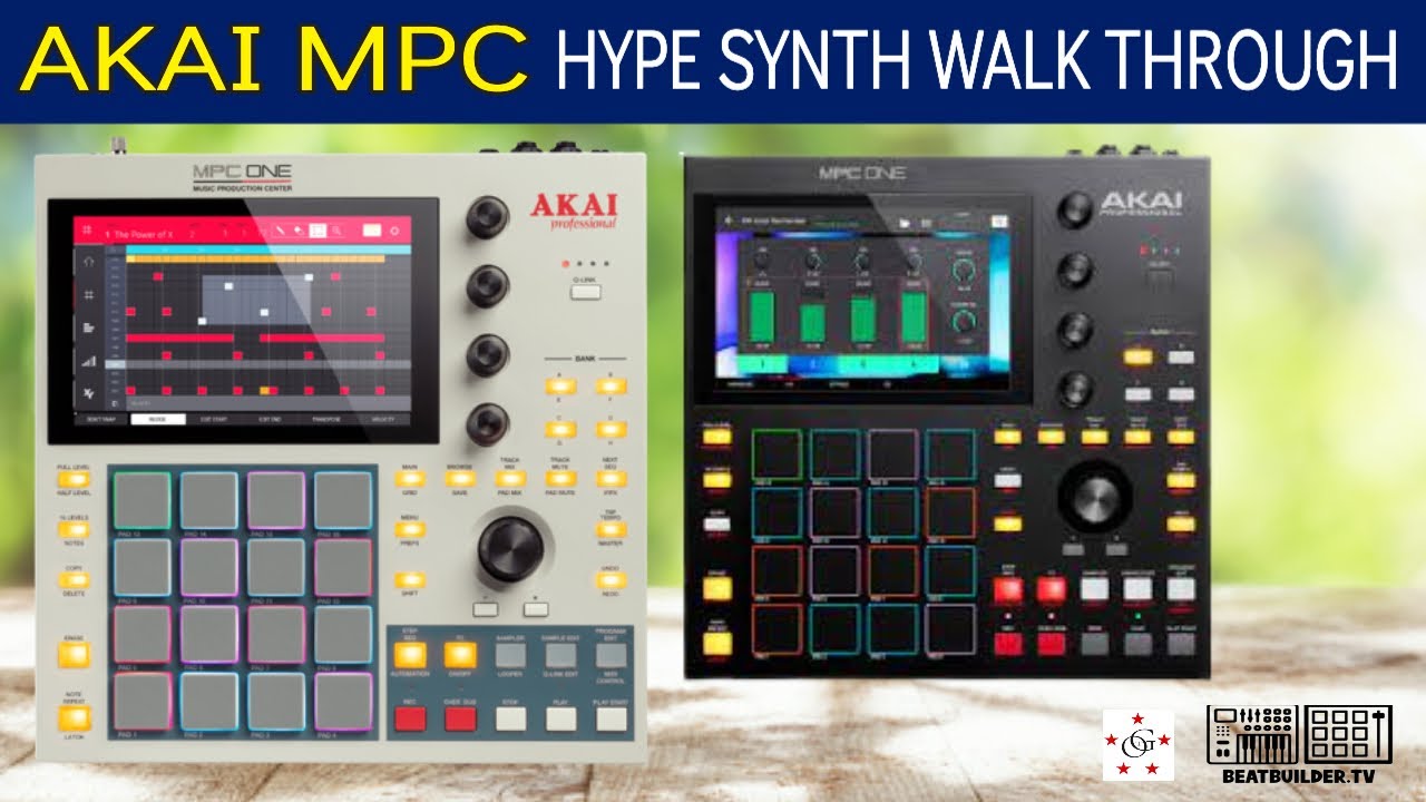 MPC One checking out the stock library Hype Synth.