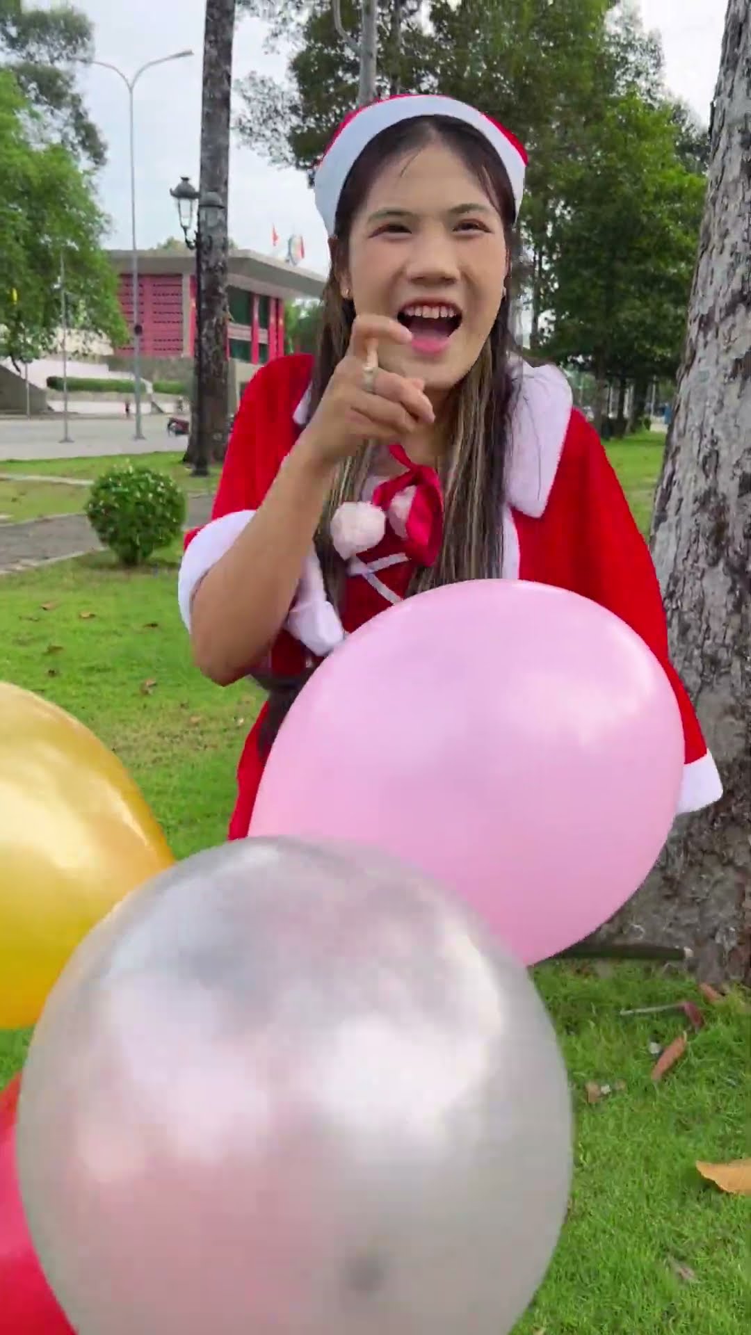 LNS - Bà già Noel và con chó dữ || Santa and ferocious dog #shorts