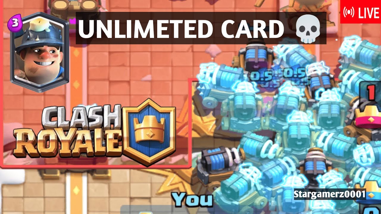 Unlimited Card | Clash Royale Live| Stream 1[Day16]