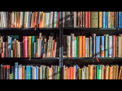 BOOKSHELVES SCREENSAVER 4K WALLPAPER 