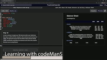 (scrapped) learn2code | freeCodeCamp (New) Responsive Web Design - Building a Balance Sheet: Step 52