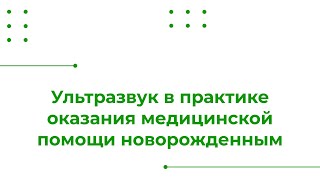 Ультразвук В Практике Оказания Медицинской Помощи Новорожденным