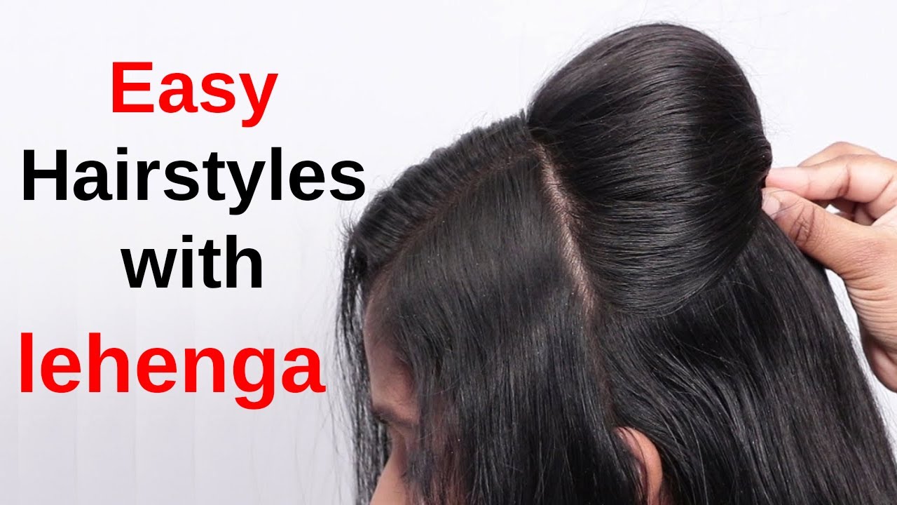 Beautiful open hairstyle for lehenga || open hair style for wedding & party  - YouTube