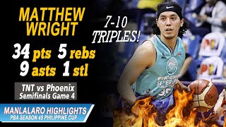 Matthew Wright ON FIRE! 34 pts 5 rebs 9 asts 1 stl Highlights TNT vs Phoenix Semis Game 4 (11\/25\/20)