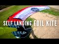 Self landing a foil kite  backstalling on side  how to self land safely a flysurfer soul