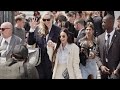 Gwendoline Christie and Demi Moore at the Dior Spring Summer 2024 Fashion show