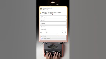 Which of the following is a front-end JavaScript framework?  #techquiz #webdevelopment #programming