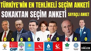TÜRKİYE'NİN EN TEHLİKELİ SEÇİM ANKETİ. SOKAK SEÇİM ANKETİ. SEÇİM ANKETİ SAYAÇLI
