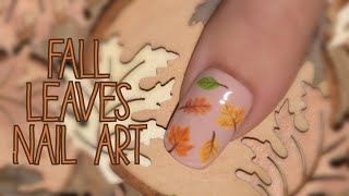 Fall Leaves Nail Art - Hand Painted/Fall Themed Nail Design Tutorial