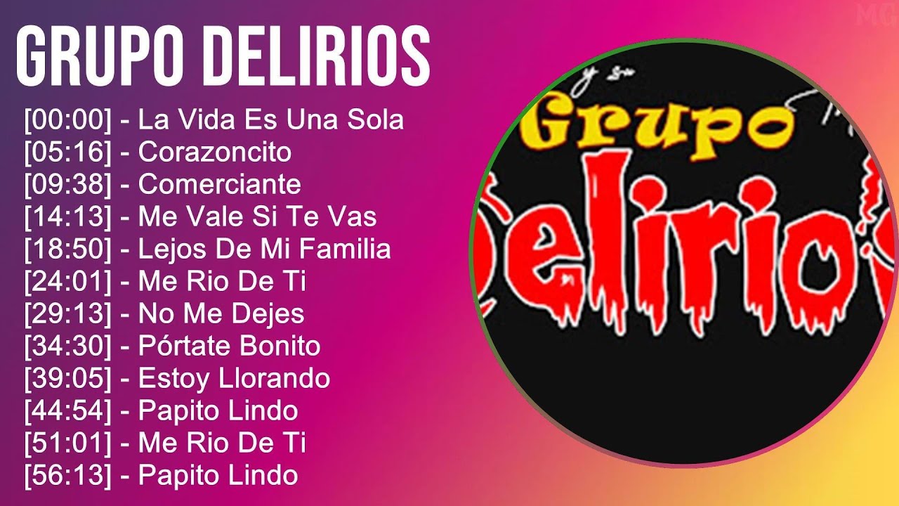 Grupo Delirios 2024 MIX Nuevas Canciones - La Vida Es Una Sola, Corazoncito, Comerciante, Me Val...
