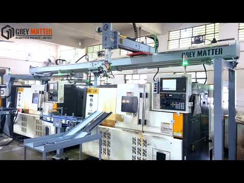 CNC AUTO LOADER / cnc turning machine automation #cnc #automation #robot #india #gantry #bearing
