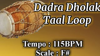 Dadra Dholak Taal Loop  115 Bpm  F Scale