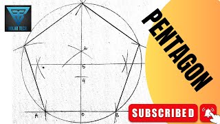 How to draw a PENTAGON in engineering drawing| technical drawing