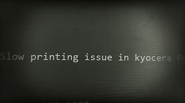 Must Watch || Slow printing || Kyocera 2040dn #AKAdvice