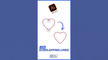 Join overlapping lines in Adobe illustrator #shorts #youtubeshorts #illustrator #illustratorhindi