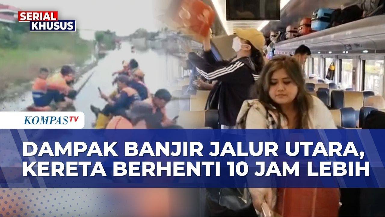 Terjebak Lebih dari 10 Jam Akibat Banjir, Penumpang Kereta Majapahit Malang-Jakarta Turun di Batang