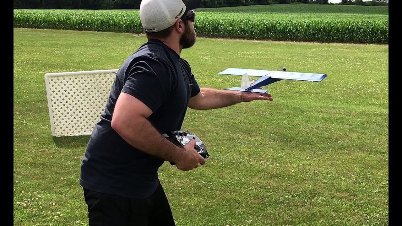 #015 Mini Stick model airplane maiden flight, with an .049 Cox engine