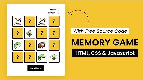 Build a Memory Game using HTML CSS & JavaScript