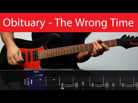 Obituary - The Wrong Time Guitar Cover With Tabs And Backing Track(D Standard)