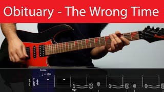 Obituary - The Wrong Time Guitar Cover With Tabs And Backing Track(D Standard)