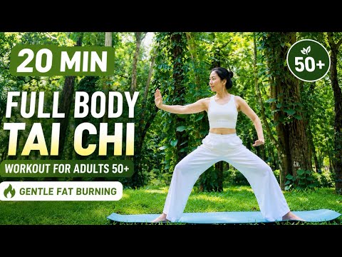 20 Min Full Body Tai Chi Workout for Adults 50+ |Gentle Fat Burning 