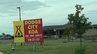 Driving directions on how to get to the Dodge City KOA