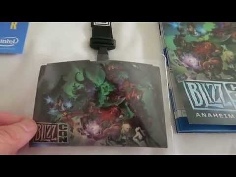 Blizzcon 2015 Goody Bag Unboxing and Badge