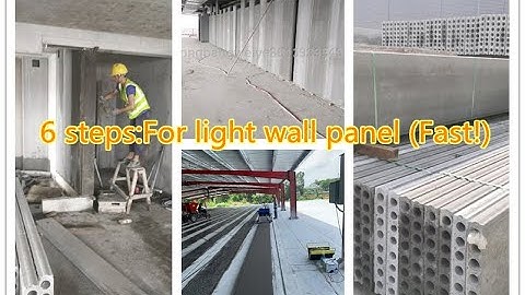 Precast concrete  wall panel machine:6 steps view a hollow core  lightweight  precast slab plant