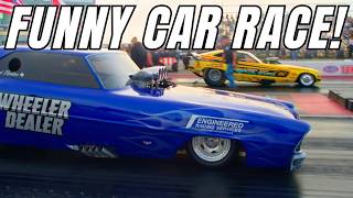 NOSTALGIA FUNNY CARS! Wheeler Dealer vs Frantic Ford drag race screenshot 5